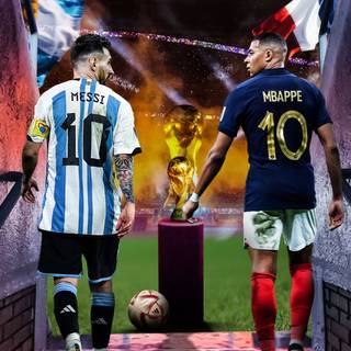 Mbappe and Messi wallpaper