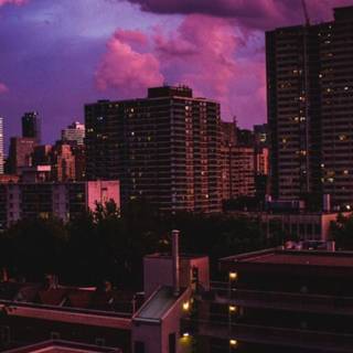 Purple and pink aesthetic wallpaper