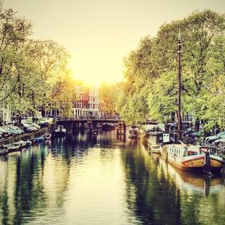Canals of Amsterdam wallpaper
