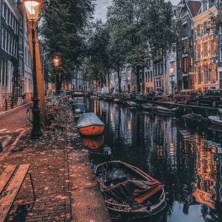 Canals of Amsterdam wallpaper