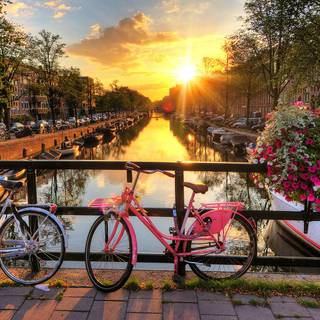 Canals of Amsterdam wallpaper