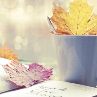Tea books autumn wallpaper
