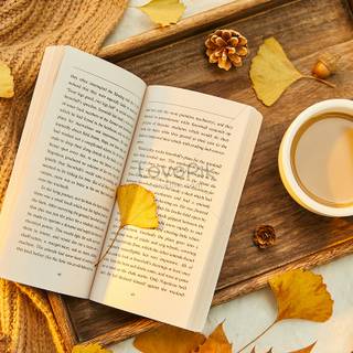 Tea books autumn wallpaper