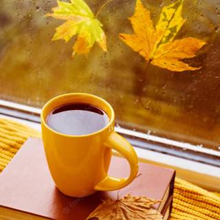 Tea books autumn wallpaper