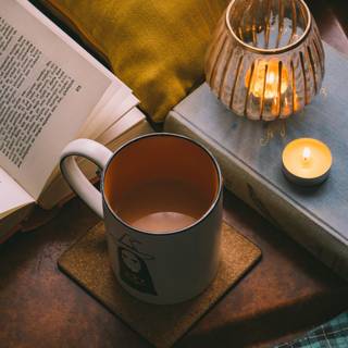 Tea books autumn wallpaper