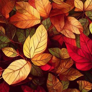 Autumn leaves illustrations wallpaper