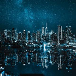 City at night 4k wallpaper