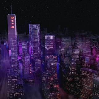 City at night 4k wallpaper