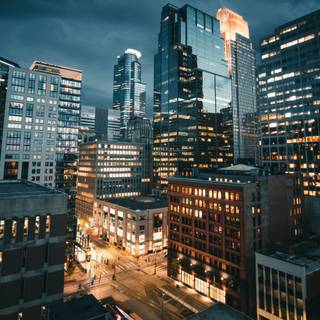 City at night 4k wallpaper