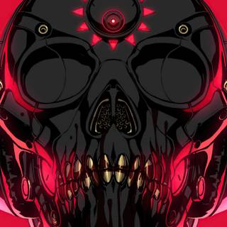 Skull PC 4k wallpaper