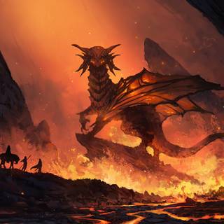 Fire dragon 4k wallpaper