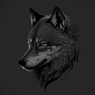 4k black wolf wallpaper