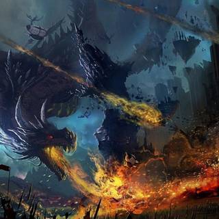 Fire dragon 4k wallpaper