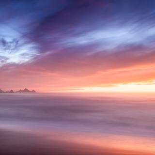 Ocean sunset 4k wallpaper