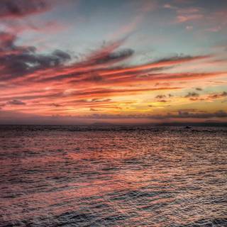 Ocean sunset 4k wallpaper