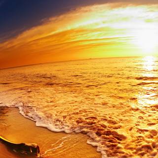 Ocean sunset 4k wallpaper