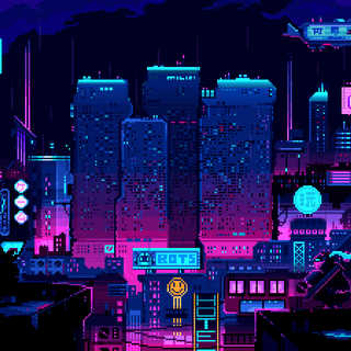 Pixel art animated wallpaper