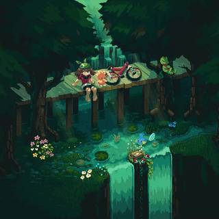 Pixel art animated wallpaper