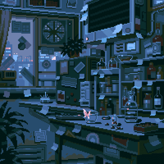 Pixel art animated wallpaper
