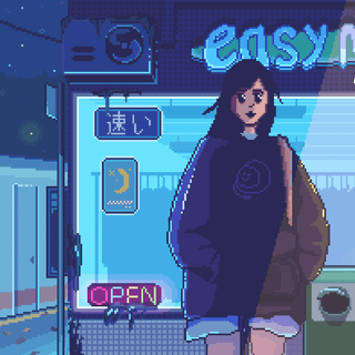 Pixel art animated wallpaper