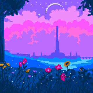 Pixel art animated wallpaper