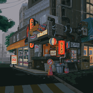 Pixel art animated wallpaper