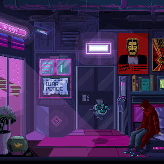 Pixel art animated wallpaper