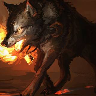 Wolf god wallpaper