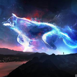 Wolf god wallpaper