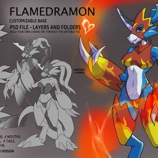 Flamedramon wallpaper