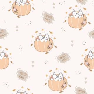 Kawaii cats autumn wallpaper