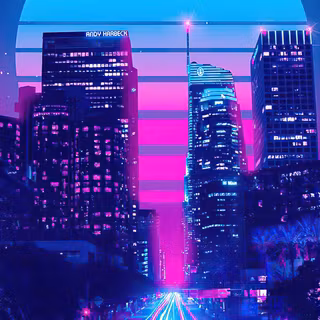 Neon city 4k iPhone wallpaper