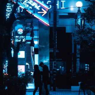 Neon city 4k iPhone wallpaper