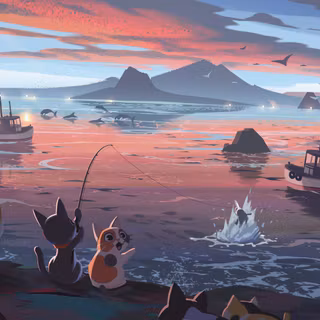 4k cartoon cat wallpaper