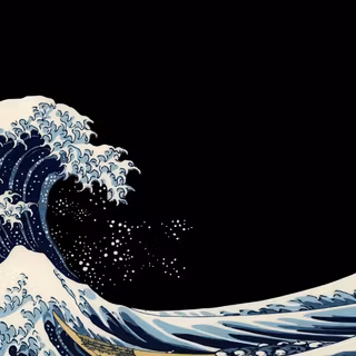 The Great Wave 4k wallpaper