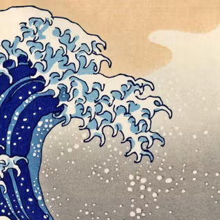 The Great Wave 4k wallpaper