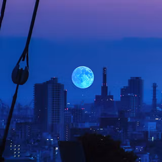 4k blue moon wallpaper