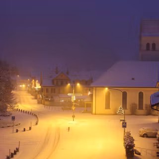 4k winter village wallpaper