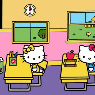 School Hello Kitty wallpaper
