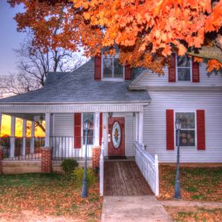 Fall house wallpaper