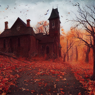 Fall house wallpaper