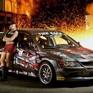 Racing girl desktop wallpaper