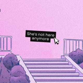 Purple aesthetic retro desktop wallpaper