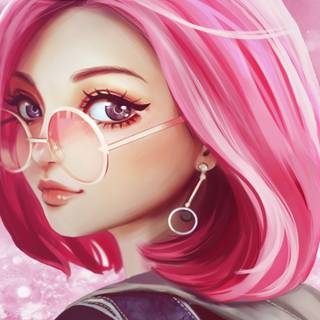 Cute drawing girl wallpaper