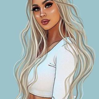 Cute drawing girl wallpaper