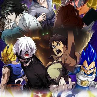 Girl anime collage wallpaper