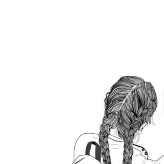 Cute drawing girl wallpaper