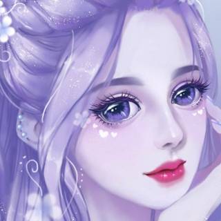 Cute drawing girl wallpaper