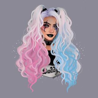 Cute drawing girl wallpaper