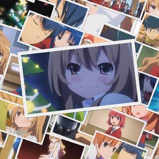 Girl anime collage wallpaper